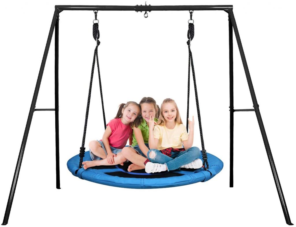 Trekassy 40 Inch Saucer Swing With Metal Stand