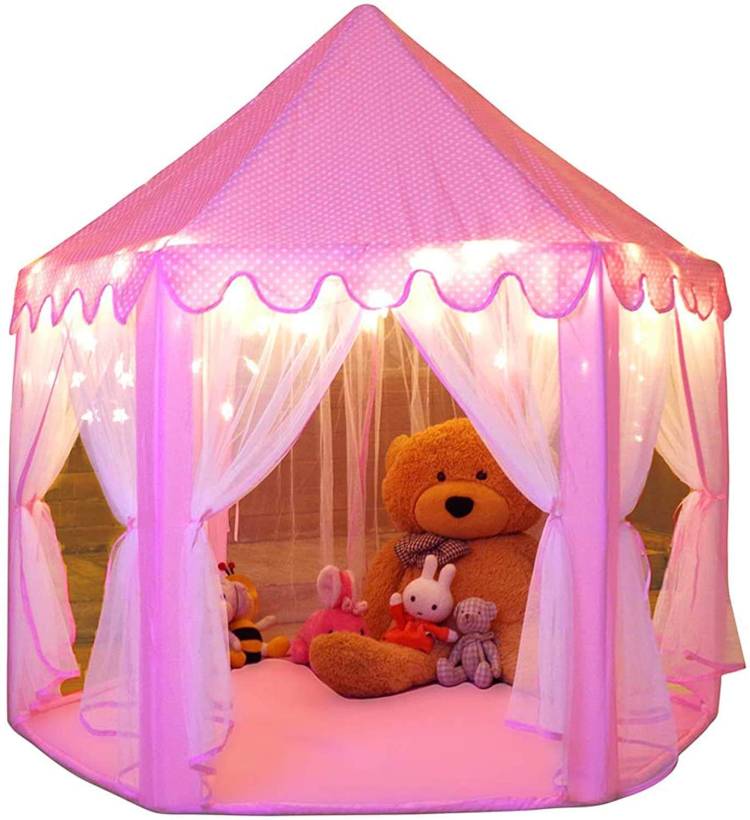 Monobeach Princess Castle Play Tent With Star Lights