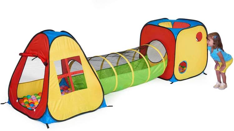 UTEX Pop Up Play Tent With Tunnel