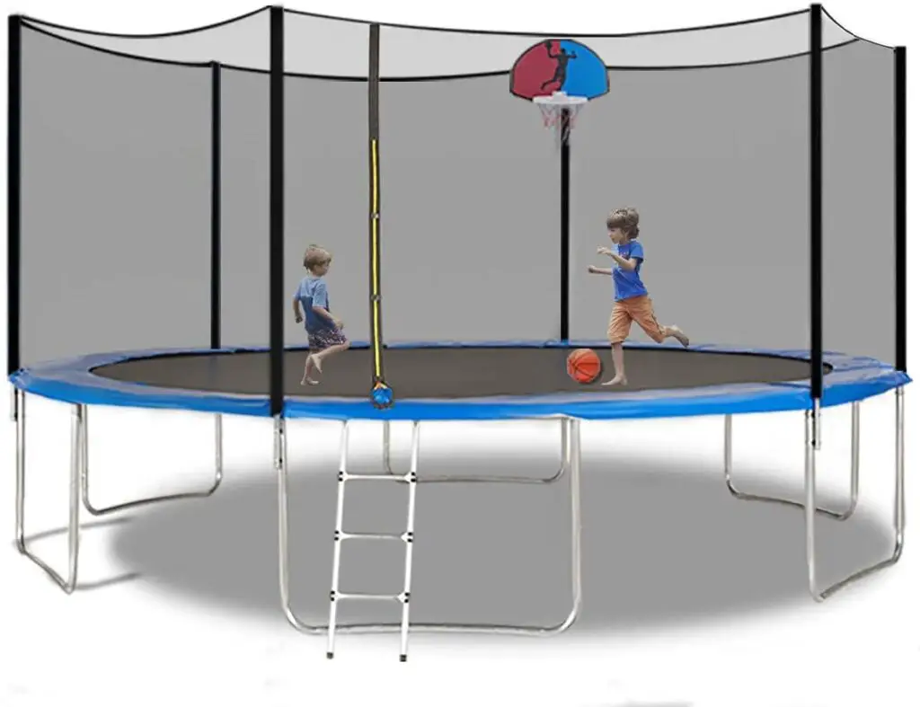 AMGYM 15 Ft Combo Durable Adults Garden Trampoline