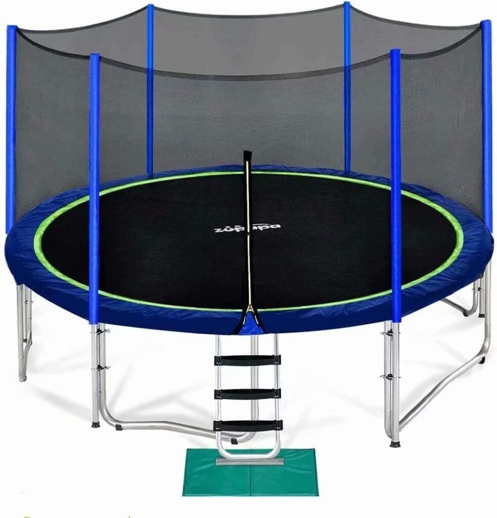  Zupapa 15 Ft Adults Backyard Trampoline With Enclosure Net