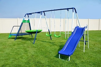 10 Best Swing Set With Trampoline & Slide: Multi-Station Playsets For Active Kids!