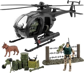 Click N’ Play 20 Piece Military Attack Combat Helicopter Play Set