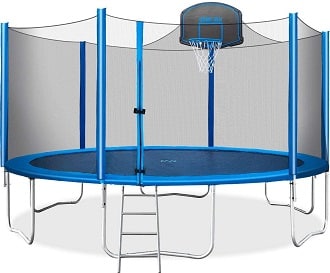 Merax 15 Ft Trampoline With Safety Net & Basketball Hoop