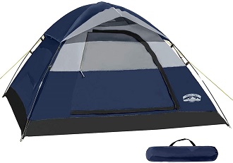 Pacific Pass 2 Person Family Dome Tent For Backpacking, Camping, Fishing, & Hiking